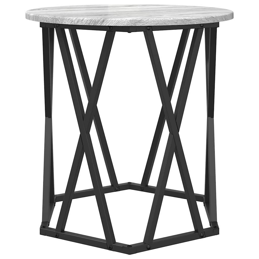 Coffee Table 2 pcs Grey Sonoma Engineered Wood and Steel