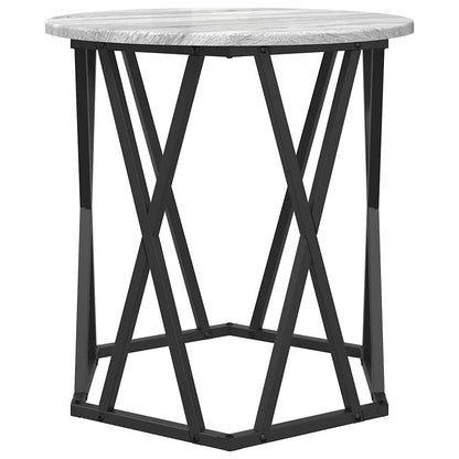Coffee Table 2 pcs Grey Sonoma Engineered Wood and Steel