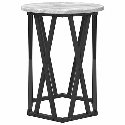 Coffee Table 2 pcs Grey Sonoma Engineered Wood and Steel