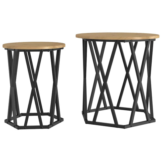 Coffee Table 2 pcs Artisan Oak 50 x 50 x 50 cm