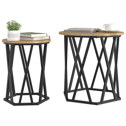 Coffee Table 2 pcs Artisan Oak 50 x 50 x 50 cm