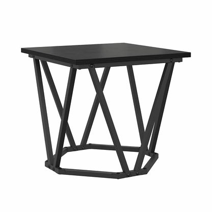 Side Table Set 2 pcs Black oak 50 x 50 x 40 cm