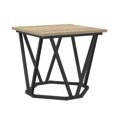 Side Table Set 2 pcs Sonoma Oak Engineered Wood and Steel