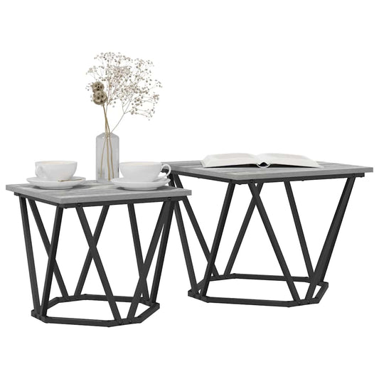 Side Table Set 2 pcs Grey Sonoma 50 x 50 x 40 cm