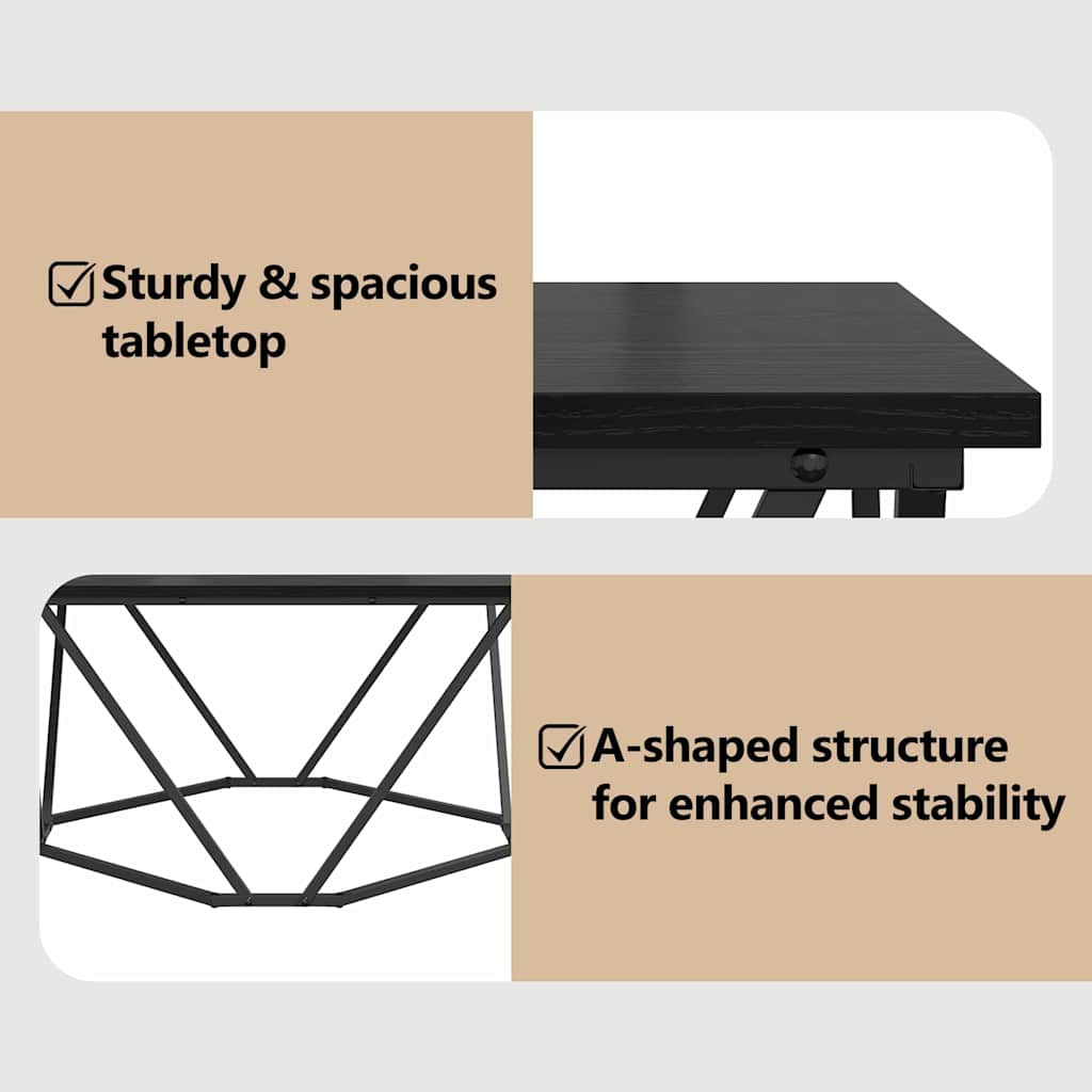 Coffee Table Black Oak 80 x 80 x 45 cm