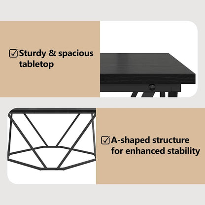 Coffee Table Black Oak 80 x 80 x 45 cm