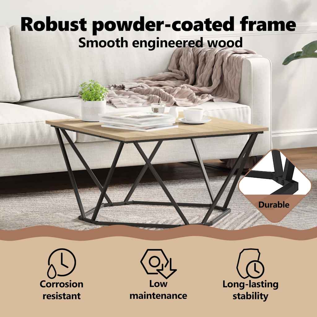 Coffee Table Sonoma Oak 80 x 80 x 45 cm