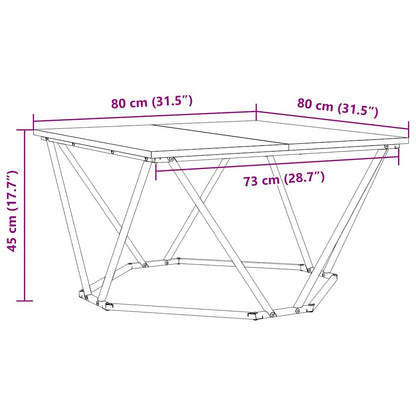 Coffee Table Smoked Oak 80 x 80 x 45 cm