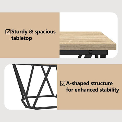 Coffee Table 3 pcs Sonoma Oak Engineered Wood and Steel