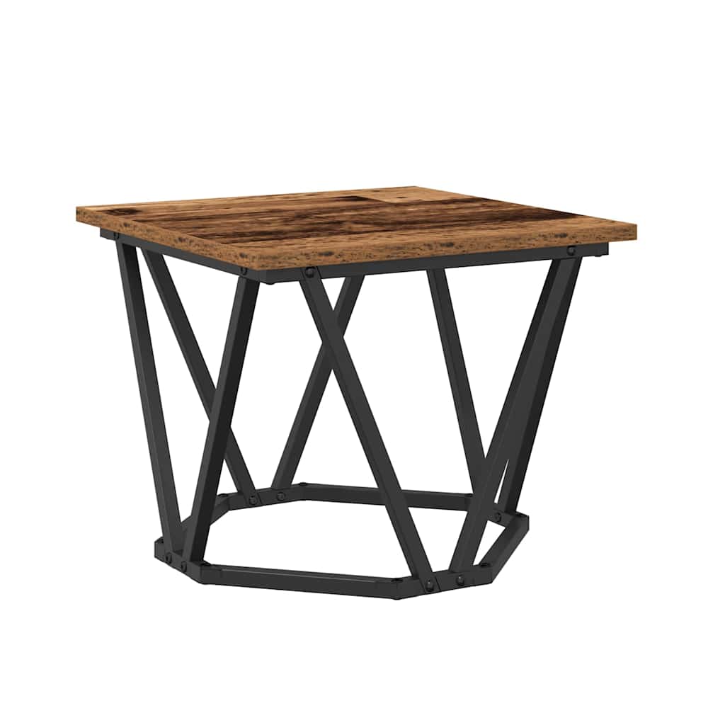 Coffee Table 3 pcs Old Wood Engineered Wood and Steel