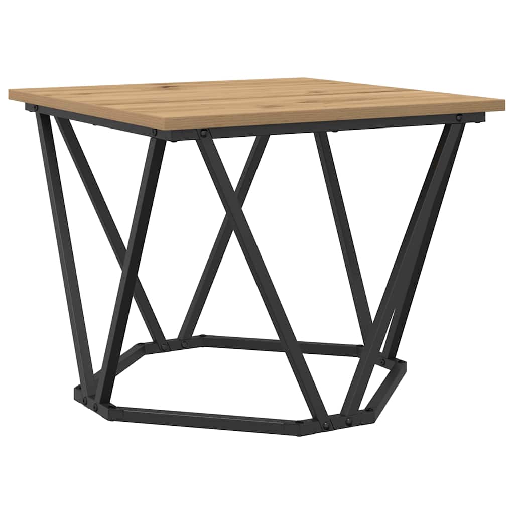Coffee Table 3 pcs Artisan Oak Engineered Wood and Steel