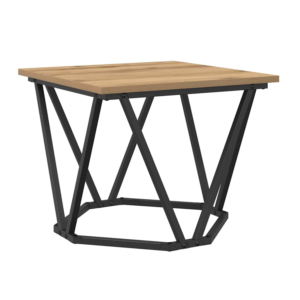 Coffee Table 3 pcs Artisan Oak Engineered Wood and Steel