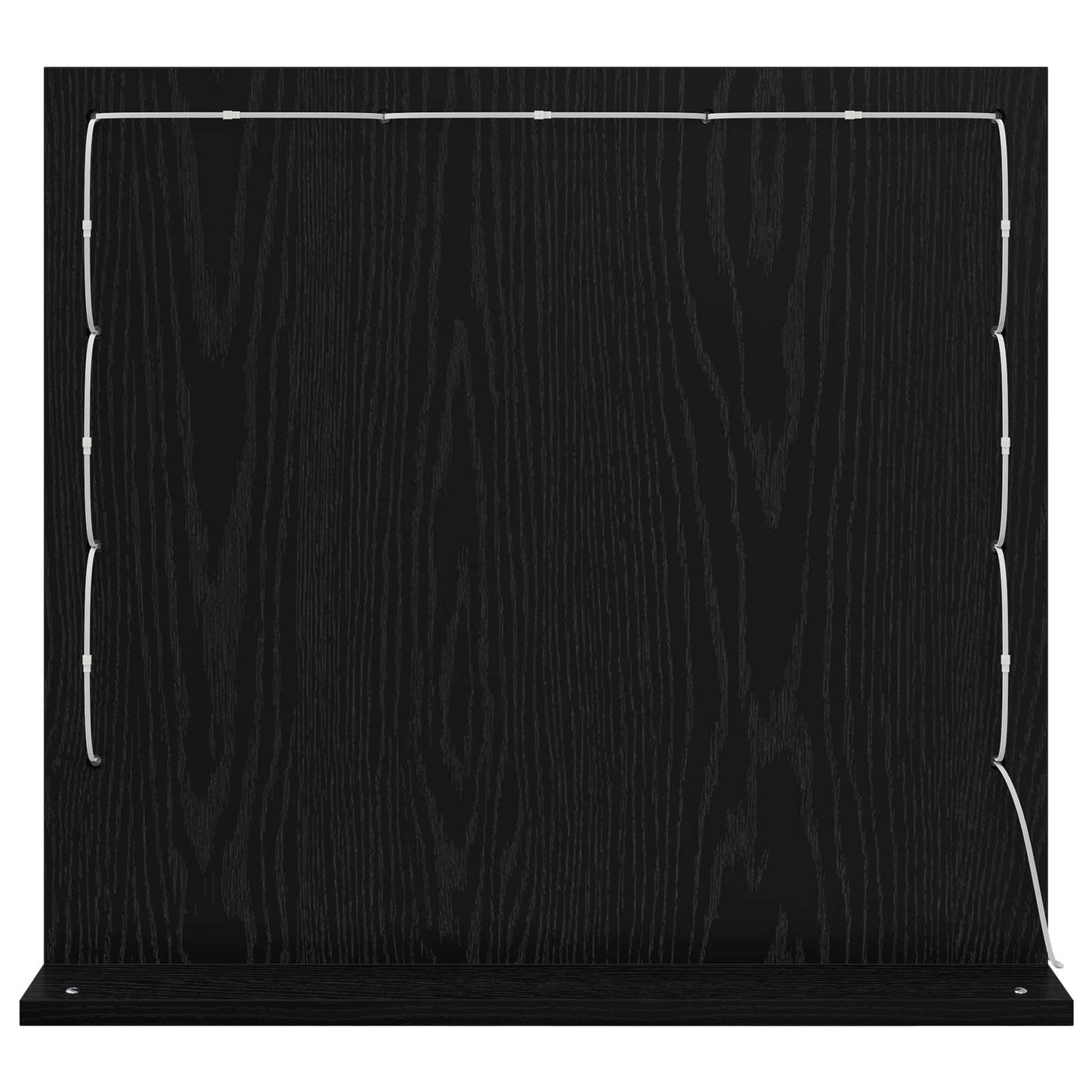 Vanity Mirror Rectangular with Mirror Black Oak 60 x 55 x 18 cm