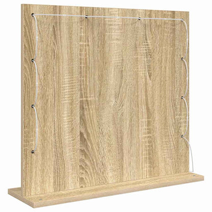 Vanity Mirror Rectangular Sonoma Oak 60 x 55 x 18 cm