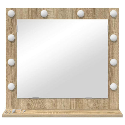 Vanity Mirror Rectangular Sonoma Oak 60 x 55 x 18 cm