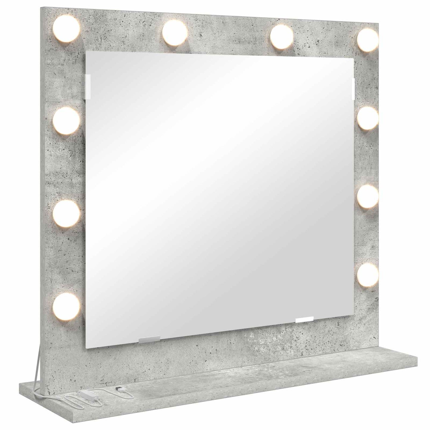 Vanity Mirror Rectangular Concrete Grey 60 x 55 x 18 cm