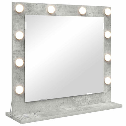 Vanity Mirror Rectangular Concrete Grey 60 x 55 x 18 cm