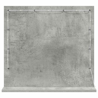 Vanity Mirror Rectangular Concrete Grey 60 x 55 x 18 cm