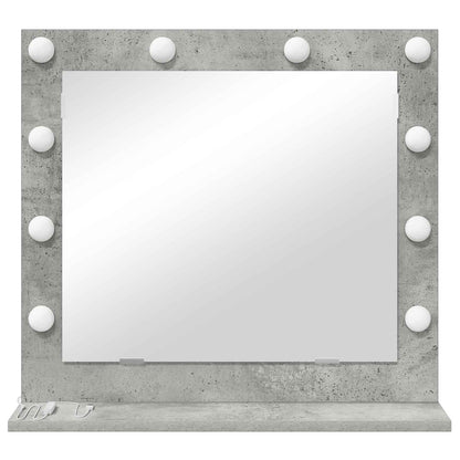 Vanity Mirror Rectangular Concrete Grey 60 x 55 x 18 cm