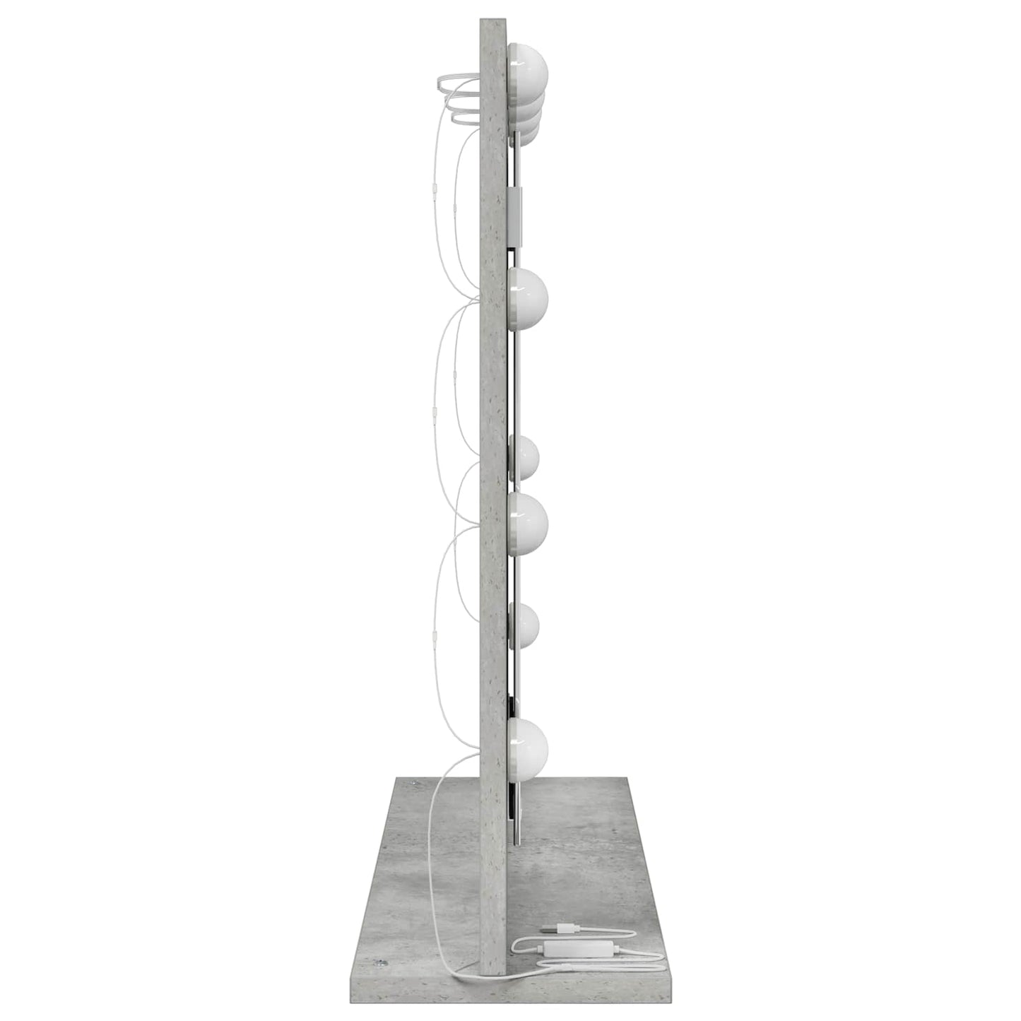 Vanity Mirror Concrete Grey 60 x 55 x 18 cm Rectangular