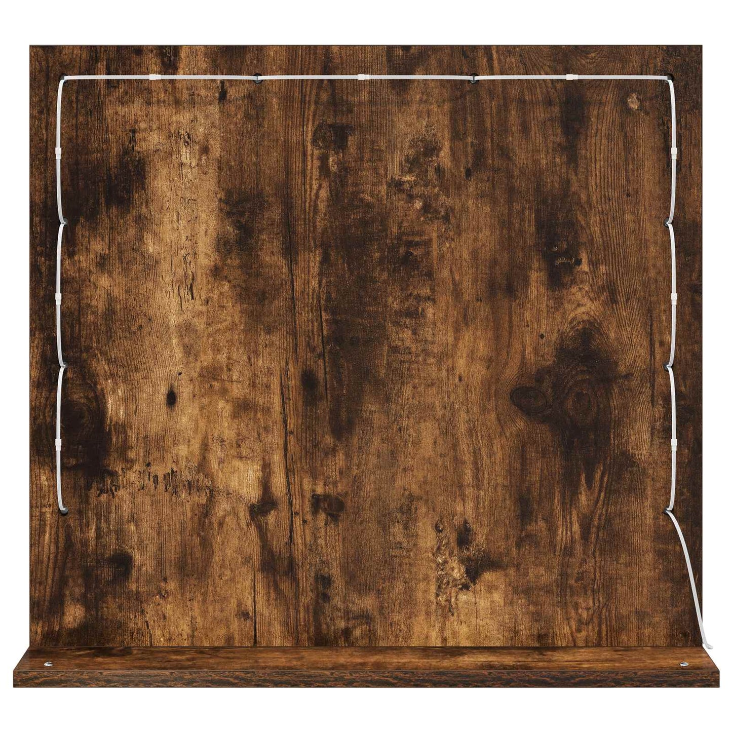 Vanity Mirror Rectangular Smoked Oak 60 x 55 x 18 cm