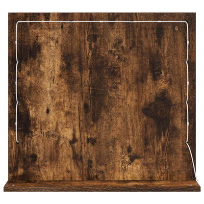 Vanity Mirror Rectangular Smoked Oak 60 x 55 x 18 cm