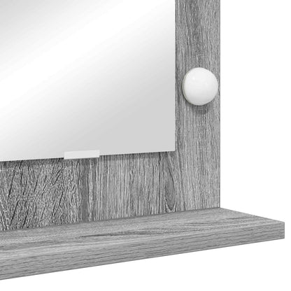 Vanity Mirror Rectangular Grey Sonoma 60 x 55 x 18 cm