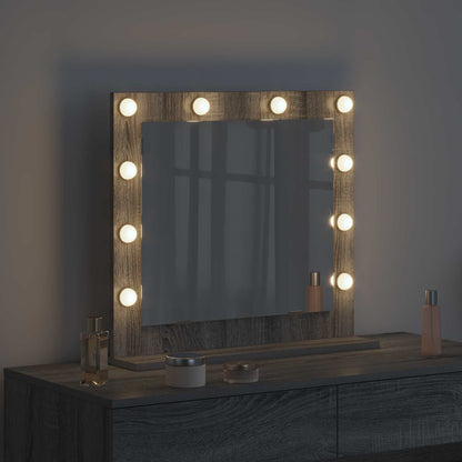 Vanity Mirror Rectangular Grey Sonoma 60 x 55 x 18 cm