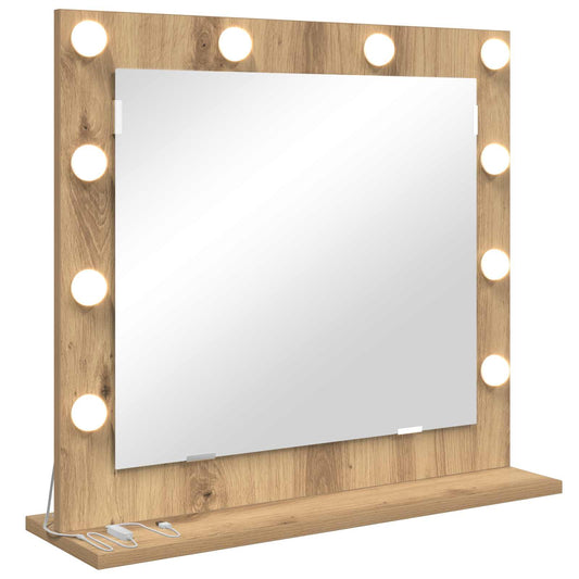 Vanity Mirror Rectangular Grey Sonoma 60 x 55 x 18 cm