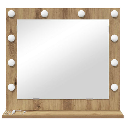 Vanity Mirror Rectangular Grey Sonoma 60 x 55 x 18 cm