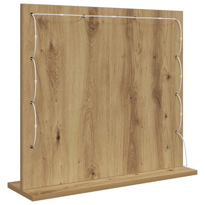 Vanity Mirror Rectangular Artisan Oak 60 x 55 x 18 cm