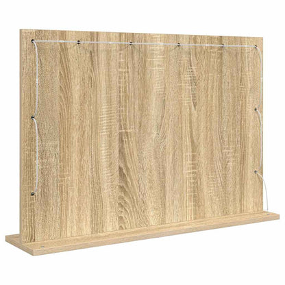 Vanity Mirror Rectangular Sonoma Oak 80 x 55 x 18 cm