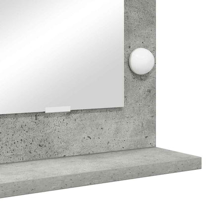 Vanity Mirror Rectangular Concrete Grey 80 x 55 x 18 cm