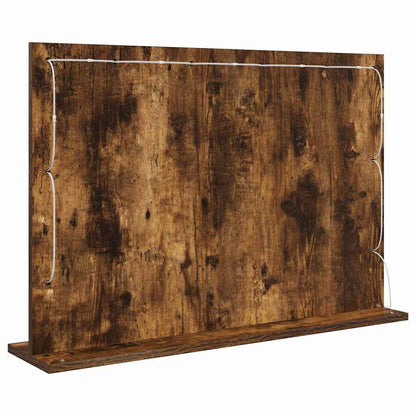 Vanity Mirror Rectangular Smoked Oak 80 x 55 x 18 cm