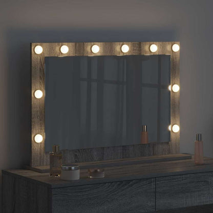 Vanity Mirror Rectangular Grey Sonoma 80 x 55 x 18 cm