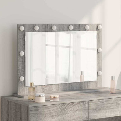 Vanity Mirror Rectangular Grey Sonoma 80 x 55 x 18 cm