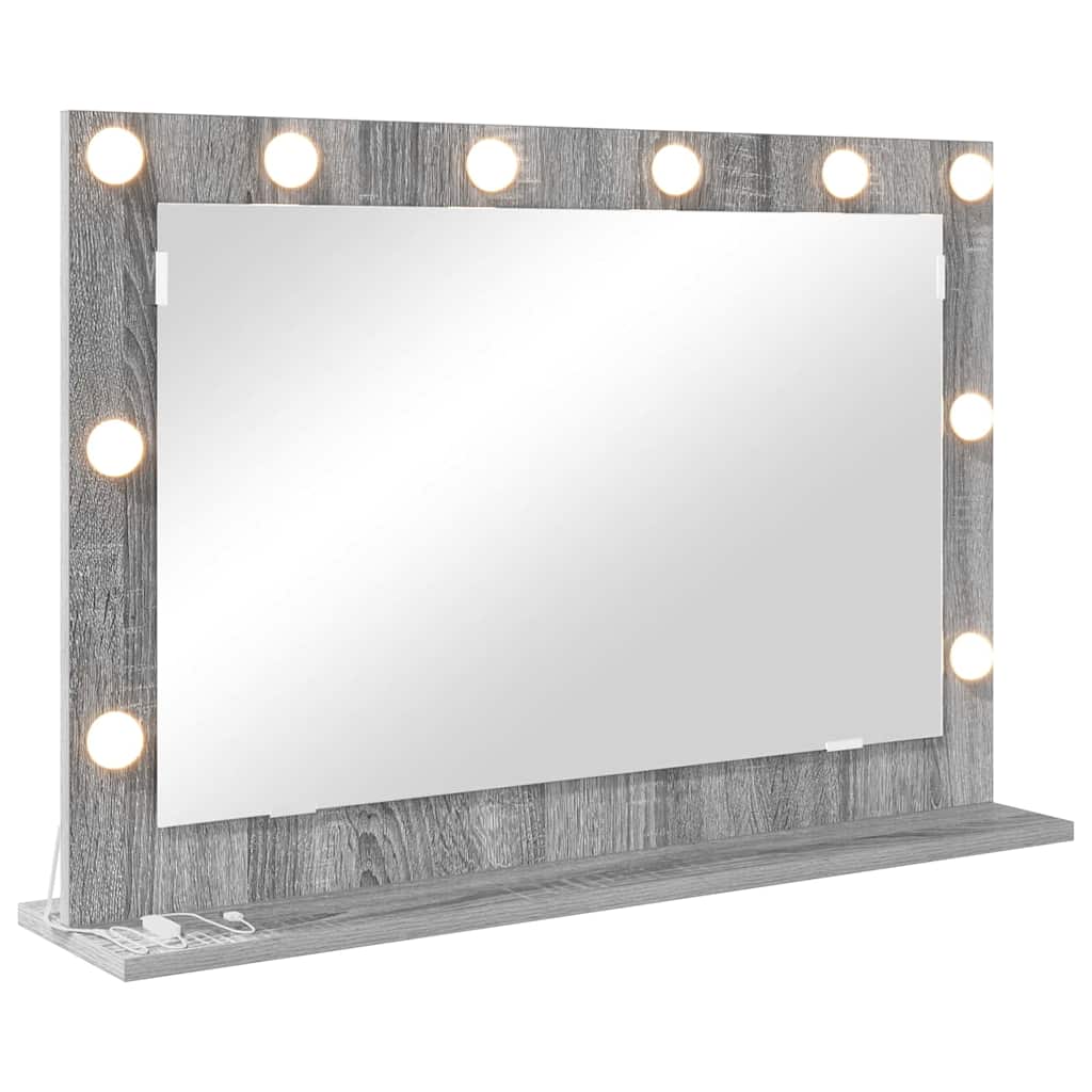 Vanity Mirror Rectangular Grey Sonoma 80 x 55 x 18 cm