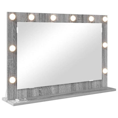 Vanity Mirror Rectangular Grey Sonoma 80 x 55 x 18 cm
