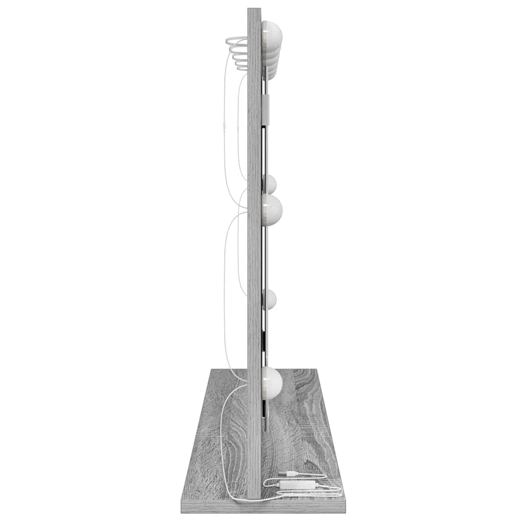 Vanity Mirror Rectangular Grey Sonoma 80 x 55 x 18 cm