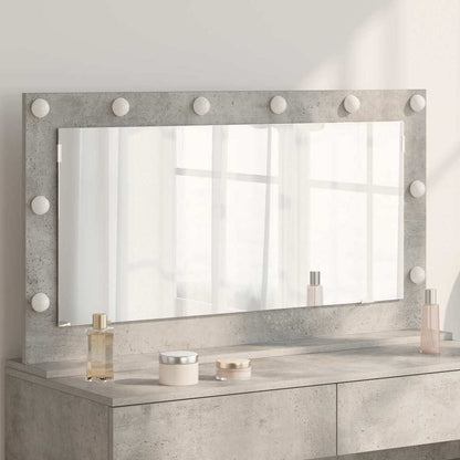 Vanity Mirror Rectangular Concrete Grey 100 x 55 x 18 cm