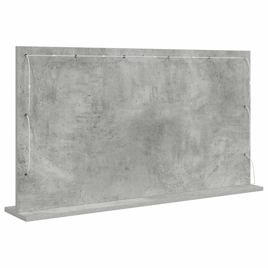 Vanity Mirror Rectangular Concrete Grey 100 x 55 x 18 cm
