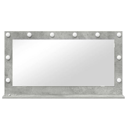 Vanity Mirror Rectangular Concrete Grey 100 x 55 x 18 cm