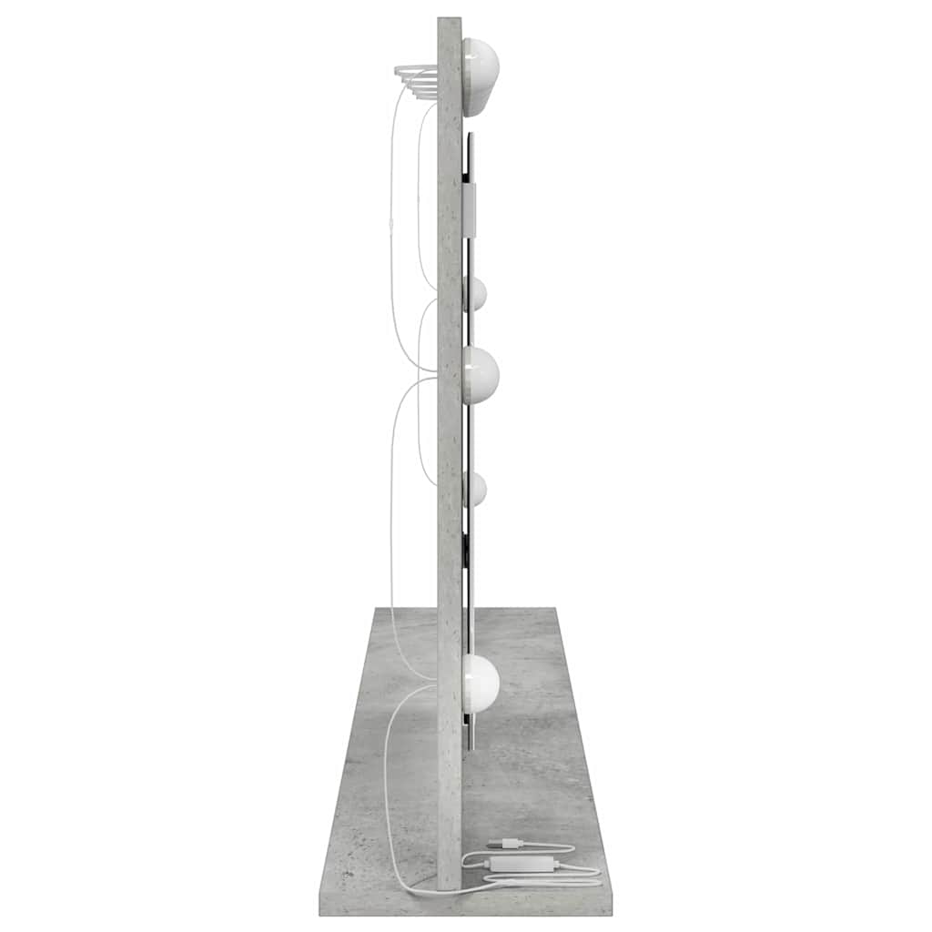 Vanity Mirror Rectangular Concrete Grey 100 x 55 x 18 cm