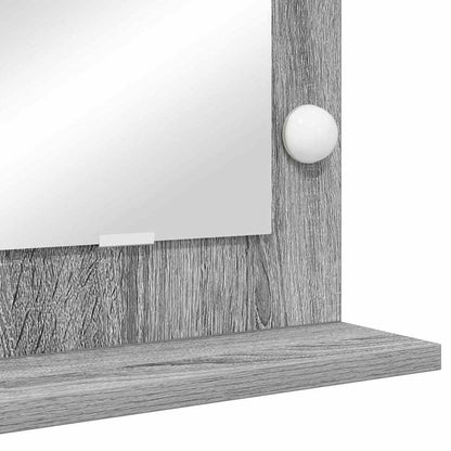 Vanity Mirror Rectangular Grey Sonoma 100 x 55 x 18 cm