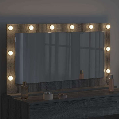 Vanity Mirror Rectangular Grey Sonoma 100 x 55 x 18 cm