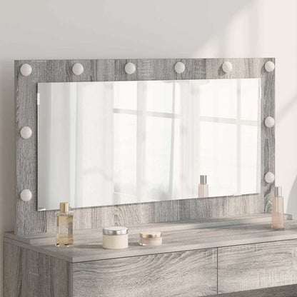 Vanity Mirror Rectangular Grey Sonoma 100 x 55 x 18 cm