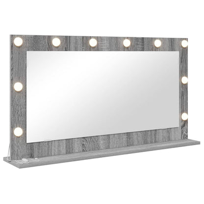 Vanity Mirror Rectangular Grey Sonoma 100 x 55 x 18 cm