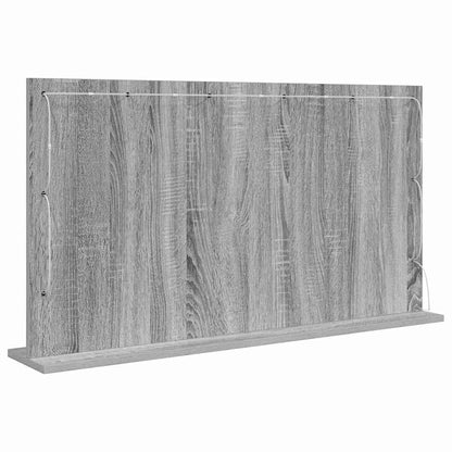 Vanity Mirror Rectangular Grey Sonoma 100 x 55 x 18 cm