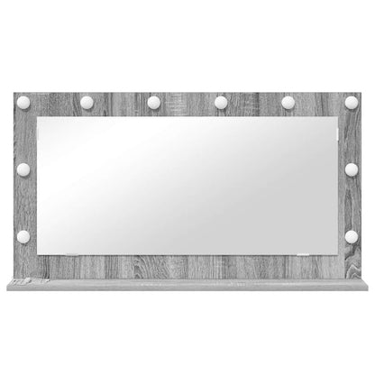 Vanity Mirror Rectangular Grey Sonoma 100 x 55 x 18 cm