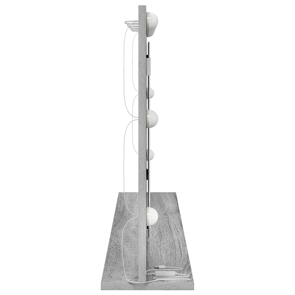 Vanity Mirror Rectangular Grey Sonoma 100 x 55 x 18 cm